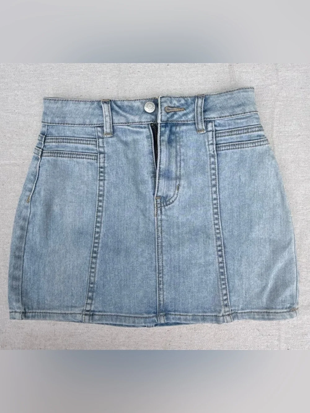 PacSun Light Blue Denim Mini Skirt